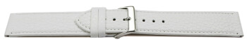 XL Uhrenarmband weiches Leder genarbt weiß 12mm...