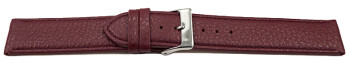 XL Uhrenarmband weiches Leder genarbt bordeaux 12mm 14mm 16mm 18mm 20mm 22mm