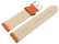 XL Uhrenarmband weiches Leder genarbt orange 12mm 14mm 16mm 18mm 20mm 22mm