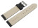 XL Uhrenarmband weiches Leder genarbt schwarz 20mm Gold