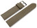 XL Uhrenarmband weiches Leder genarbt taupe 16mm Gold