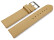 XL Uhrenarmband weiches Leder genarbt vanille 22mm Schwarz