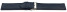 XXL Uhrenarmband weiches Leder genarbt dunkelblau 14mm 16mm 18mm 20mm 22mm 24mm