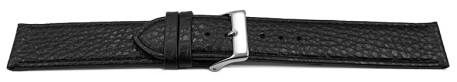 Schnellwechsel Uhrenarmband weiches Leder genarbt schwarz 12mm 14mm 16mm 18mm 20mm 22mm