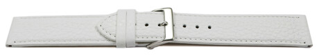 Schnellwechsel Uhrenarmband weiches Leder genarbt weiß 12mm 14mm 16mm 18mm 20mm 22mm