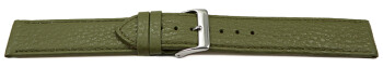 Schnellwechsel Uhrenarmband weiches Leder genarbt olive 12mm 14mm 16mm 18mm 20mm 22mm