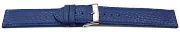 Schnellwechsel Uhrenarmband weiches Leder genarbt navy blau 12mm 14mm 16mm 18mm 20mm 22mm