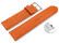 Schnellwechsel Uhrenarmband weiches Leder genarbt orange 12mm 14mm 16mm 18mm 20mm 22mm