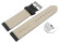 Schnellwechsel Uhrenarmband weiches Leder genarbt schwarz 20mm Stahl