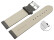 Schnellwechsel Uhrenarmband weiches Leder genarbt dunkelgrau 18mm Stahl