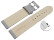 Schnellwechsel Uhrenarmband weiches Leder genarbt hellgrau 18mm Stahl