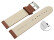 Schnellwechsel Uhrenarmband weiches Leder genarbt hellbraun 12mm Stahl