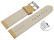 Schnellwechsel Uhrenarmband weiches Leder genarbt vanille 18mm Stahl