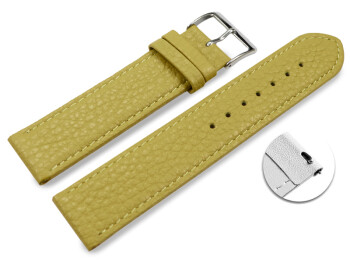 Schnellwechsel Uhrenarmband weiches Leder genarbt limette 18mm Stahl