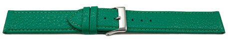 Schnellwechsel Uhrenarmband weiches Leder genarbt grasgrün 12mm Stahl