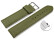 Schnellwechsel Uhrenarmband weiches Leder genarbt olive 20mm Schwarz