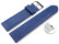 Schnellwechsel Uhrenarmband weiches Leder genarbt navy blau 16mm Schwarz