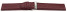 Schnellwechsel Uhrenarmband weiches Leder genarbt bordeaux 14mm Schwarz