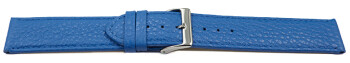 XL Schnellwechsel Uhrenarmband weiches Leder genarbt meerblau 12mm 14mm 16mm 18mm 20mm 22mm
