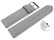 XL Schnellwechsel Uhrenarmband weiches Leder genarbt hellgrau 20mm Schwarz