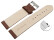 XL Schnellwechsel Uhrenarmband weiches Leder genarbt dunkelbraun 20mm Stahl