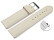 XL Schnellwechsel Uhrenarmband weiches Leder genarbt creme 12mm Stahl