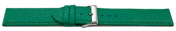 XL Schnellwechsel Uhrenarmband weiches Leder genarbt grasgrün 14mm Stahl