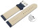XL Schnellwechsel Uhrenarmband weiches Leder genarbt dunkelblau 12mm Gold