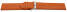 XL Schnellwechsel Uhrenarmband weiches Leder genarbt orange 22mm Schwarz
