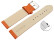 XL Schnellwechsel Uhrenarmband weiches Leder genarbt orange 22mm Schwarz