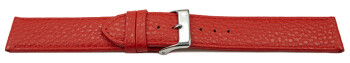 XS Schnellwechsel Uhrenarmband weiches Leder genarbt rot 12mm 14mm 16mm 18mm 20mm