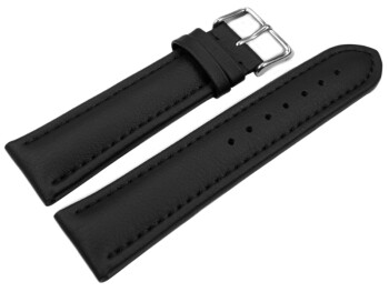 Uhrenarmband Vegan Korn schwarz gepolstert 22mm Gold
