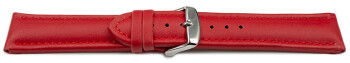 Uhrenarmband Vegan Korn rot gepolstert 20mm Gold