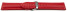 Uhrenarmband Vegan Korn rot gepolstert 20mm Gold