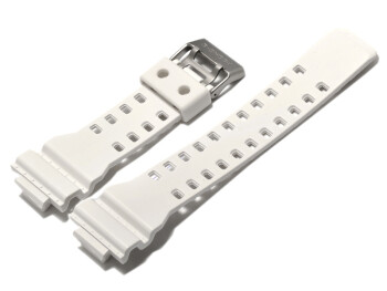 Uhrenarmband Casio glänzende Oberfläche, weiß, GW-8900A, GR-8900A, GA-100A, G-8900A, Kunststoff