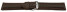 Uhrenarmband Vegan Korn dunkelbraun gepolstert 24mm Stahl