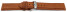 Uhrenarmband sehr weiches Leder gepolstert Retro Optik hellbraun 14mm - 24mm