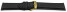 Uhrenarmband sehr weiches Leder gepolstert Retro Optik Schiefer 24mm Gold