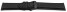 Uhrenarmband sehr weiches Leder gepolstert Retro Optik Schiefer 24mm Schwarz