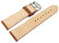 Uhrenarmband sehr weiches Leder gepolstert Retro Optik hellbraun 16mm Gold