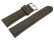Uhrenarmband sehr weiches Leder gepolstert Retro Optik Stone 19mm Schwarz