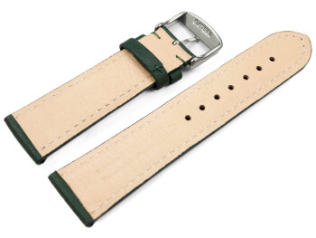Uhrenarmband sehr weiches Leder gepolstert Retro Optik grün 14mm Gold