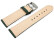Uhrenarmband sehr weiches Leder gepolstert Retro Optik grün 22mm Stahl
