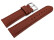 Uhrenarmband sehr weiches Leder gepolstert Retro Optik Rust 23mm Schwarz