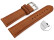 Schnellwechsel Uhrenband sehr weiches Leder gepolstert Retro Optik hellbraun 17mm Schwarz