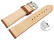 Schnellwechsel Uhrenband sehr weiches Leder gepolstert Retro Optik hellbraun 24mm Stahl