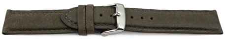 Schnellwechsel Uhrenband sehr weiches Leder gepolstert Retro Optik Stone 21mm Gold
