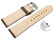 Schnellwechsel Uhrenband sehr weiches Leder gepolstert Retro Optik Stone 21mm Gold