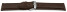 Schnellwechsel Uhrenband sehr weiches Leder gepolstert Retro Optik dunkelbraun 19mm Stahl