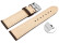 Schnellwechsel Uhrenband sehr weiches Leder gepolstert Retro Optik dunkelbraun 24mm Gold